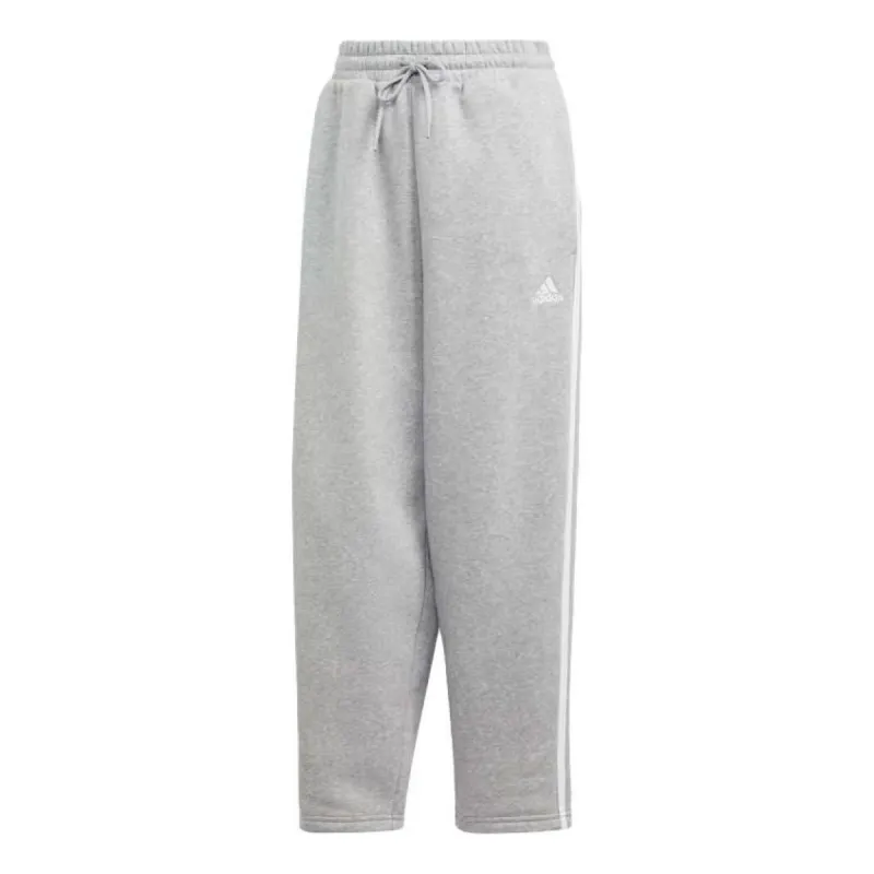 Adidas Essentials 3-Stripes Open Hem Fleece Pants 'Grey' IM0247 sold by KicksCrew