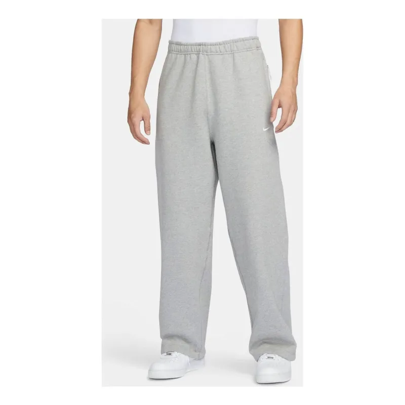 ★★Nike★★ Sportswear Swoosh Open Hem Fleece Pants M Light Nike Sportswear Swoosh Open-Hem Fleece Pants 'Grey' FN3343