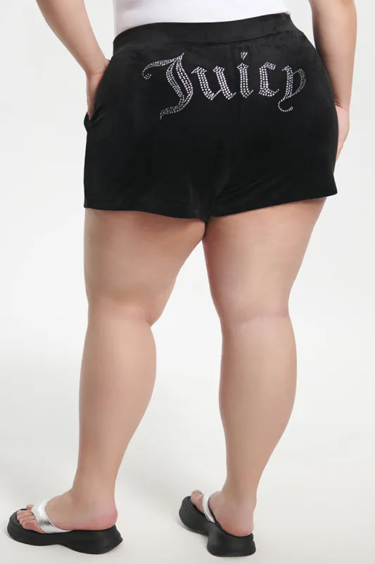 Plus-Size Big Bling Velour Shorts sold by Juicy Couture