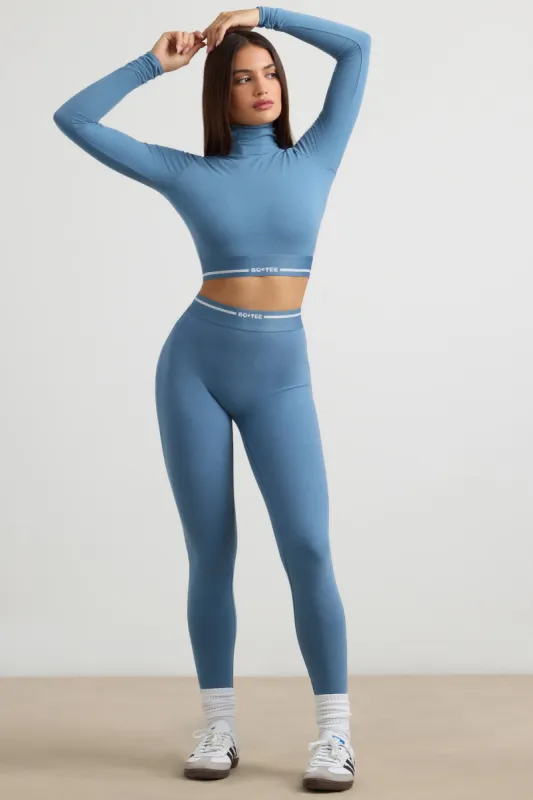 Necessity - High-Waist Leggings in Steel Blue sold by Bo + Tee