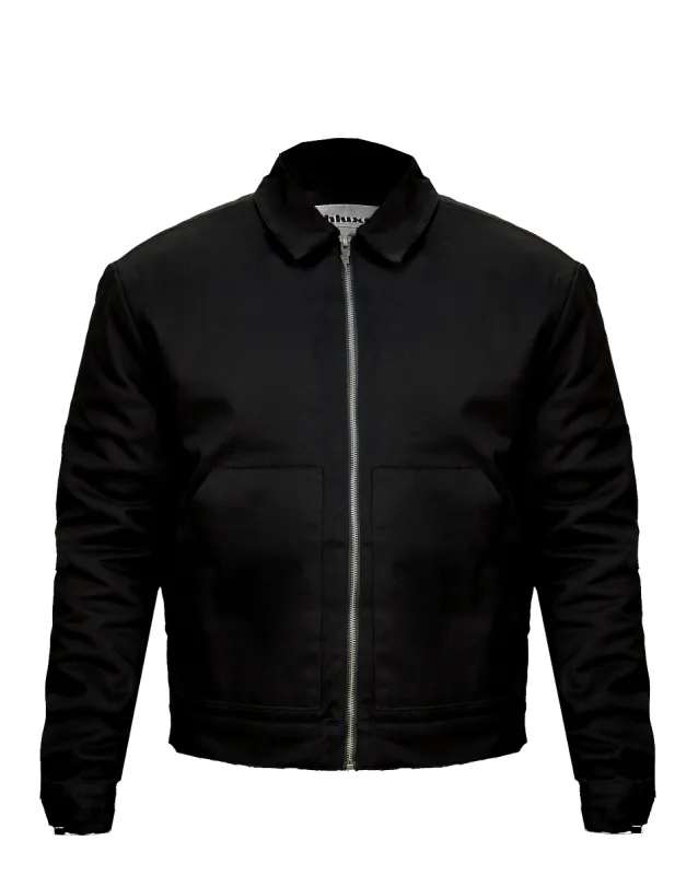 Ashluxe Zip Up Denim Jacket  Black sold by Ashluxe