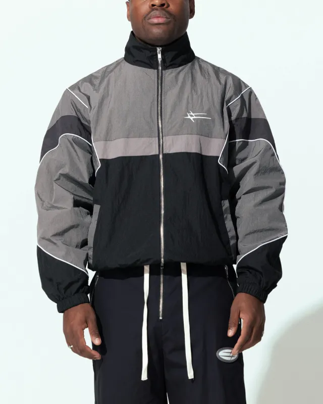 Loiter Axel Track Jacket Black/Grey | Parallel