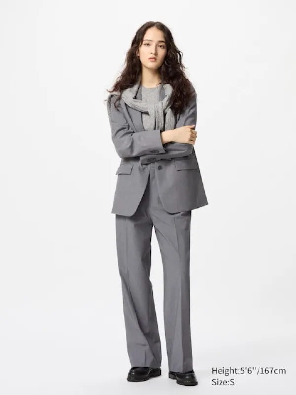 Uniqlo - Pleated Wide Trousers - Black sold by Uniqlo