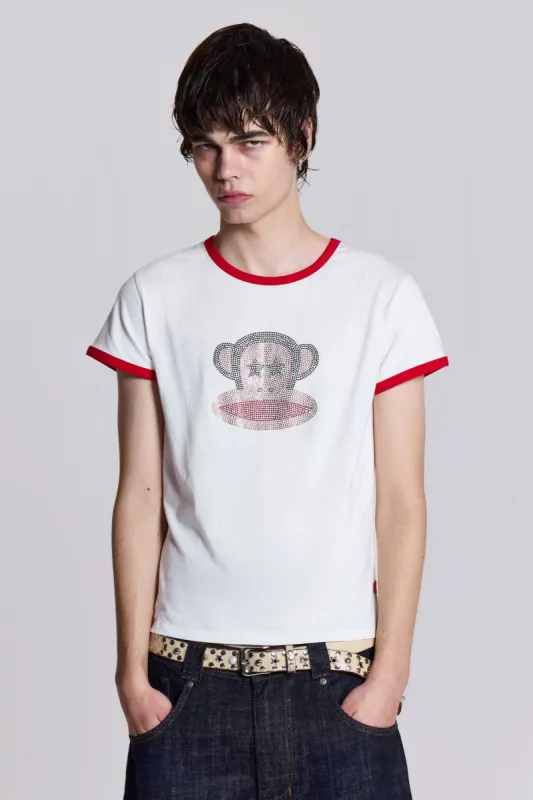 Starry Eyed Julius Ringer Tee sold by Jaded London