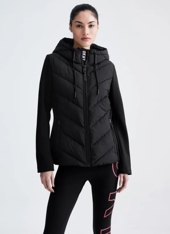 MIXED MEDIA LIGHT WEIGHT PUFFER sold by DKNY
