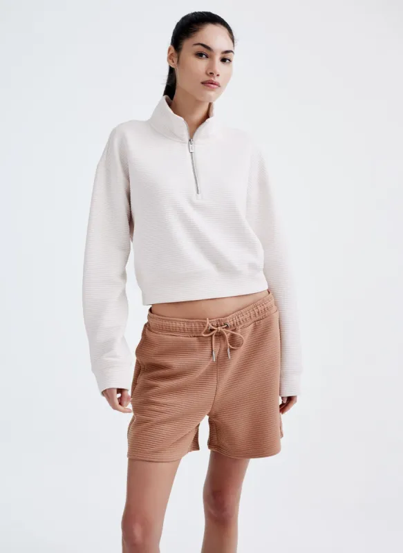 HALF ZIP FUNNEL NECK PULLOVER sold by DKNY