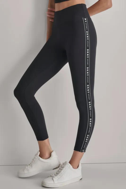HIGH WAIST 7/8 LOGO TAPE LEGGINGS sold by DKNY