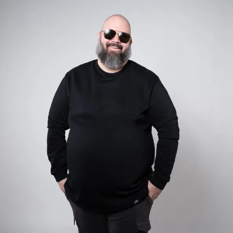 French Terry Crewneck Sweater - Black sold by One Bone
