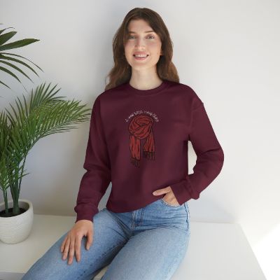 Red Scarf Sweater sold by Rose Blush Studio