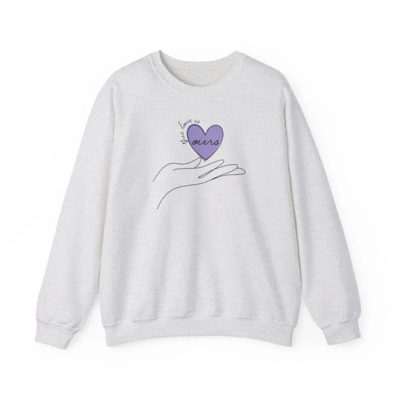 Purple Heart Ours Sweater sold by Rose Blush Studio
