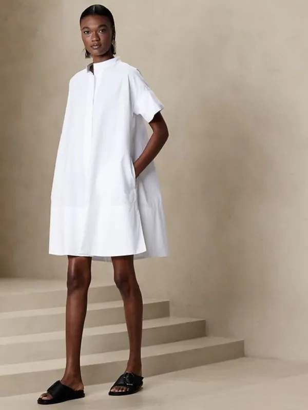 Rhyah Poplin Mini Dress sold by Banana Republic