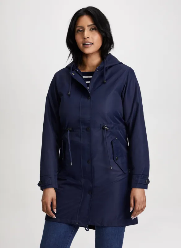 Hooded Utility Rain Jacket sold by Laura