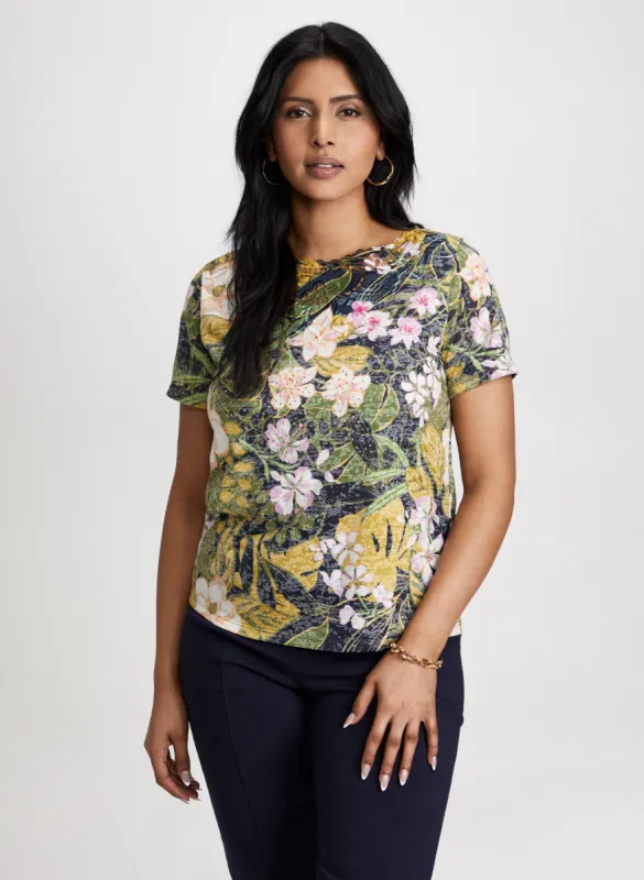 Openwork Floral Top sold by Laura