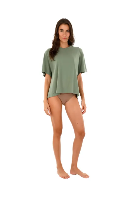 Sunny Green Well Sung Oversize T-Shirt sold by Malai Swimwear
