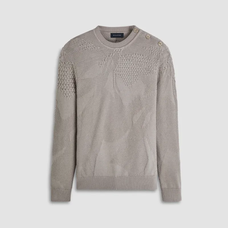 Mixed Stitch Crew Neck Sweater sold by Bugatchi