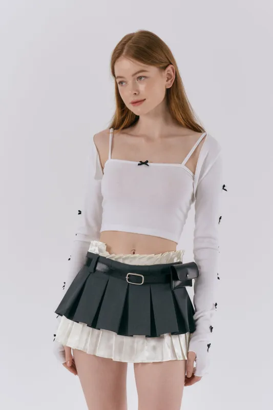 Amber Layered Pleated Skirt sold by storets
