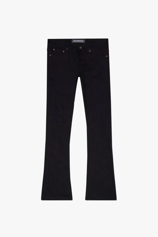 "FRITH” BLACK STACKED FLARE JEAN sold by valabasas