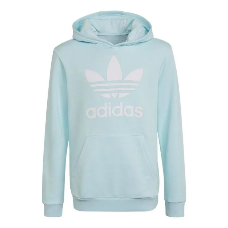 (GS) Adidas Originals Trefoil Hoodies 'Blue' HS8867 sold by KicksCrew