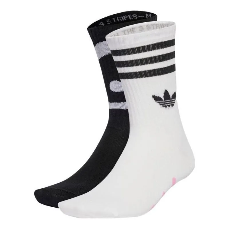 adidas Originals x Andr Saraiva Mid Crew Socks 'Black White' HZ7257 sold by KicksCrew