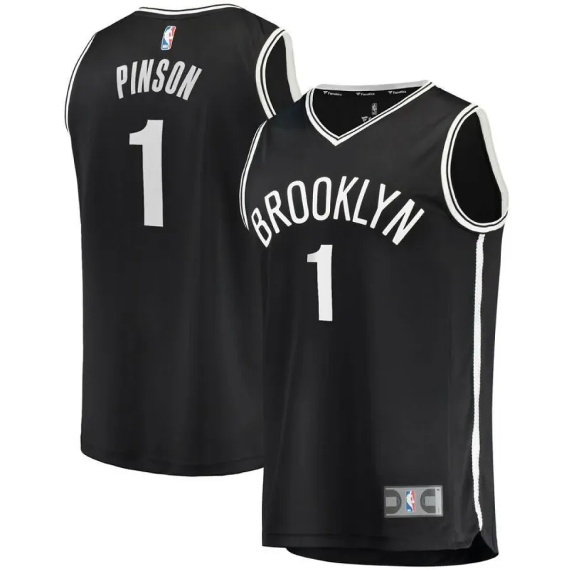Brooklyn Nets Theo Pinson Fanatics Branded Fast Break Player Icon Jersey Mens - Black | Ireland O7377D9 sold by The Bright Side