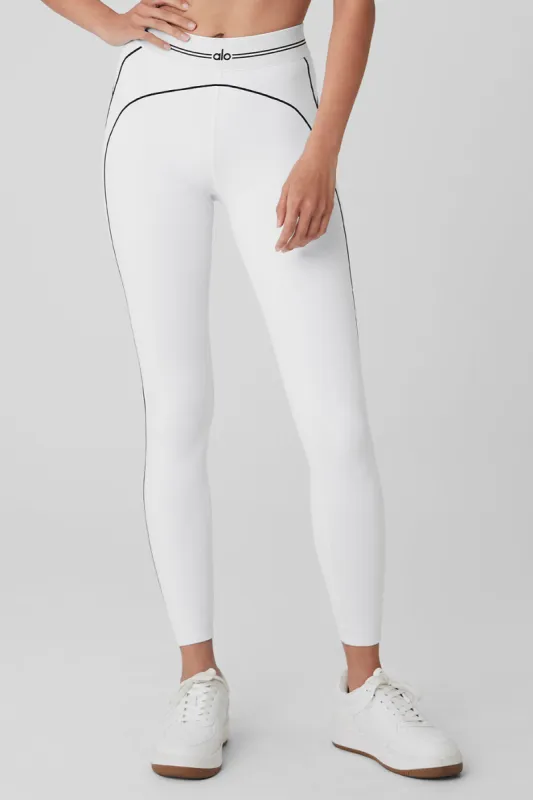 Airbrush High-Waist Heart Throb Legging - White/Black sold by Alo Yoga