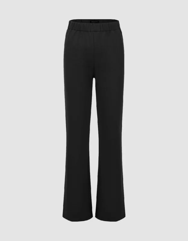 Elastic Waist Knitted Flare Pants sold by Urban Revivo