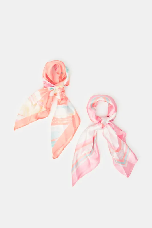 Women Pink Neckerchiefs Set (Pack of 2) sold by Redtag
