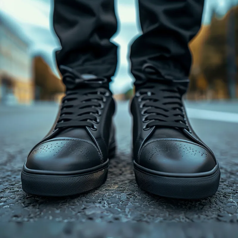 Black Leather  Lace Up Crystal Crest Sneakers  With White Sole - Summer 2024 Collection sold by Costoso Italiano
