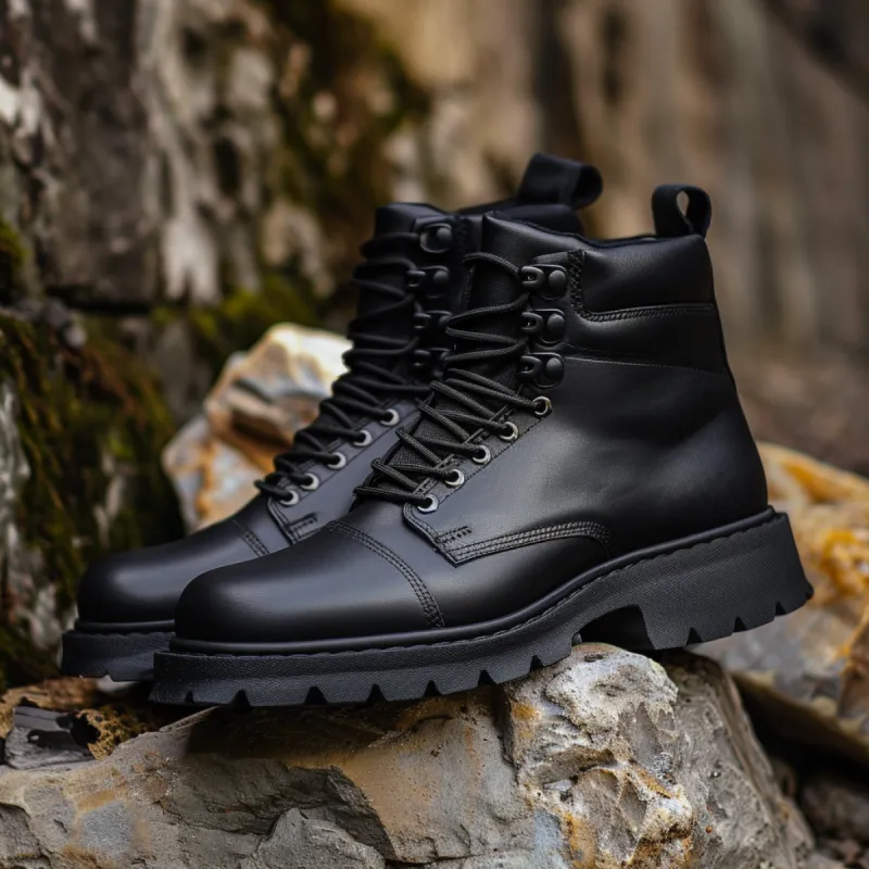 Black  Leather Raven Ridge  Hiking and Trekking Boots - SUMMER 2024 COLLECTION sold by Costoso Italiano