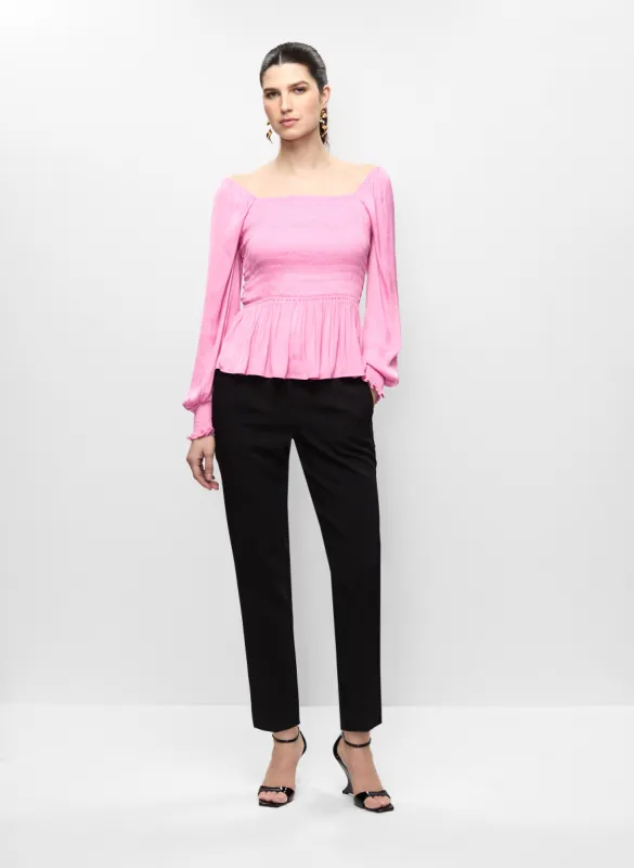 Satin Peplum Top & Slim Leg Pants sold by Melanie Lyne