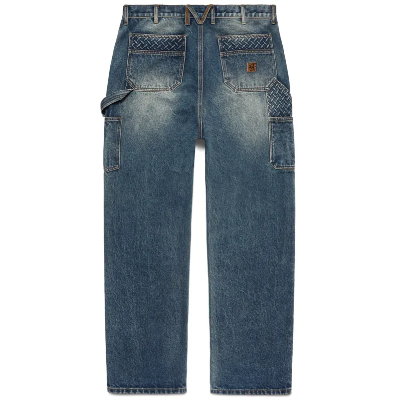 【BAON】Dudy Carpenter Wide Washed Denim Pants BAON】Dudy Carpenter Wide Washed Denim Pants (BAON/デニム