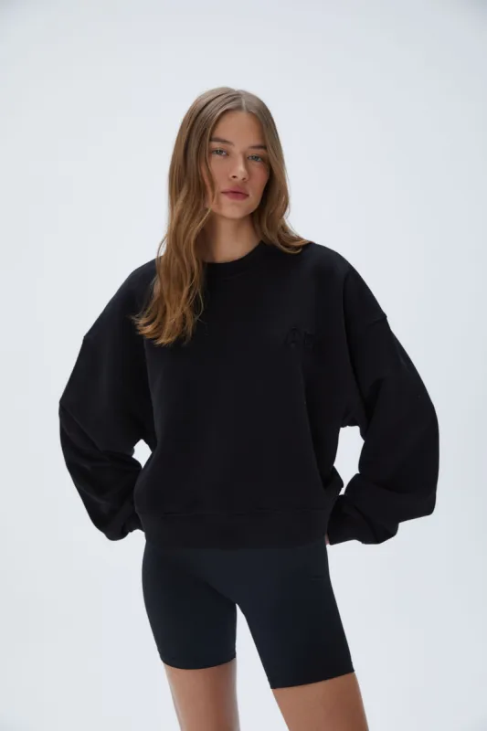 Distressed ADA Boxy Sweatshirt - Black sold by Adanola