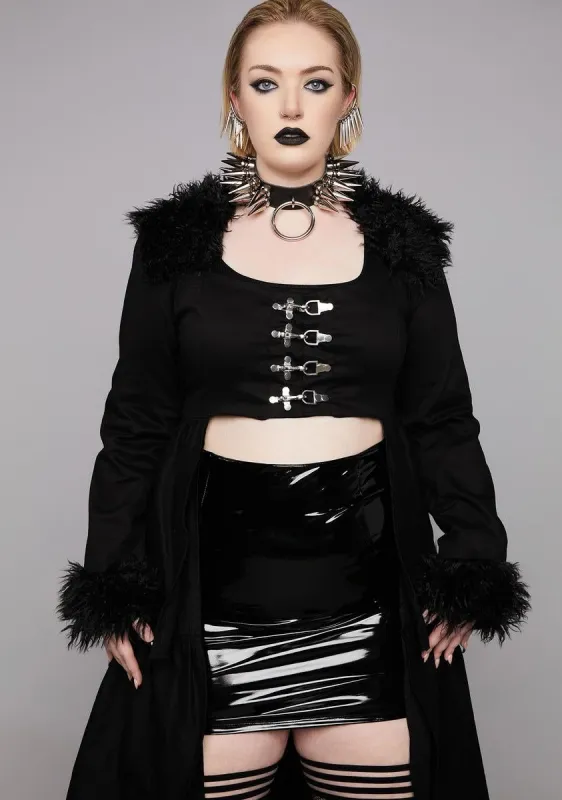Plus Give Them Grief Duster Coat sold by Dolls Kill