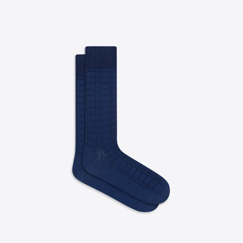 Raised Rib Stripe Mid-Calf Socks sold by Bugatchi