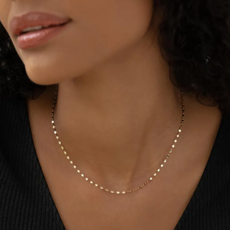 14k Gold Petal Chain Necklace - Fleur sold by Linjer