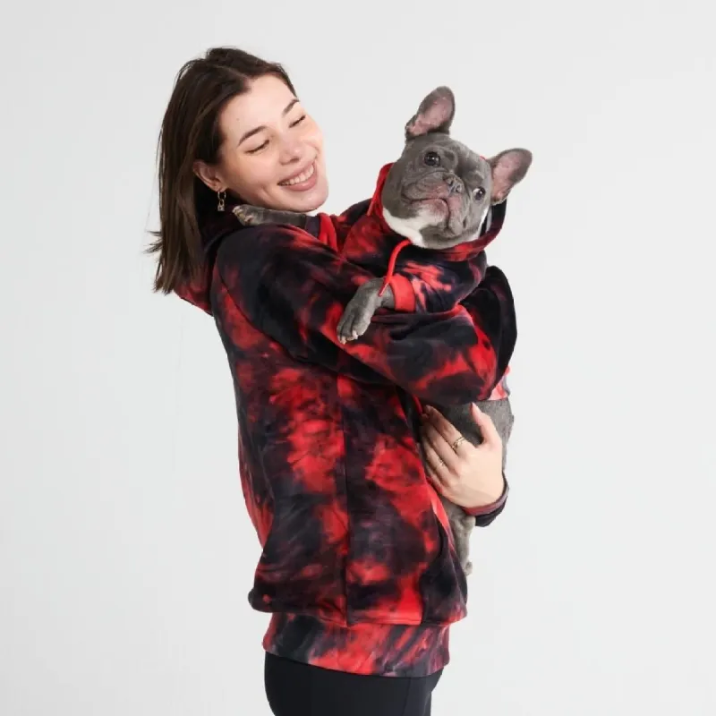 Velvet Human Hoodie - Red & Black sold by Spark Paws