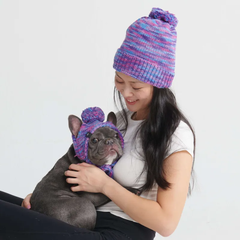 Knit Matching Human Pom Hats sold by Spark Paws