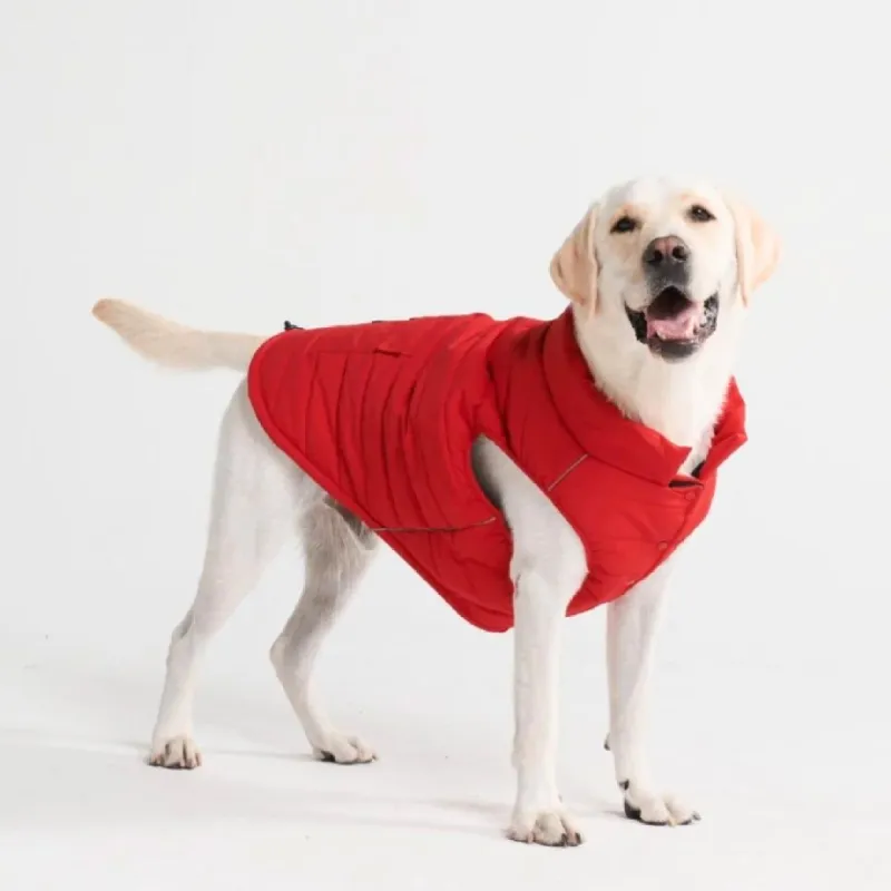 WarmShield Water-Resistant Jacket - Red (SIZE S) sold by Spark Paws