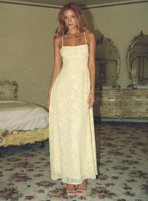 South Of France Maxi Dress Yellow sold by Princess Polly