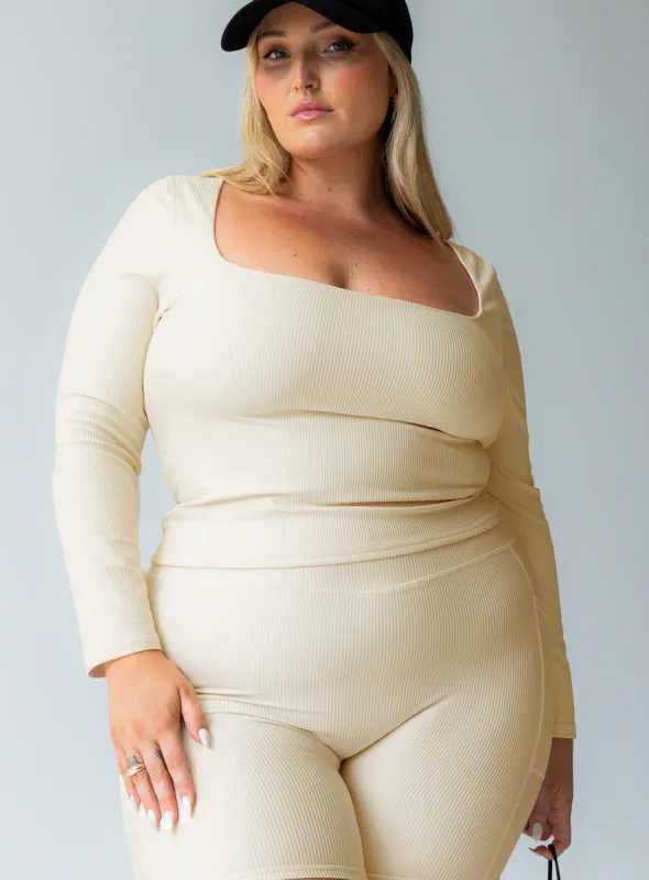 Thriving Activewear Top Latte Curve sold by Princess Polly