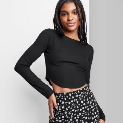 Women Long Sleeve Boat Neck T-Shirt - Wild Fable™ sold by Target