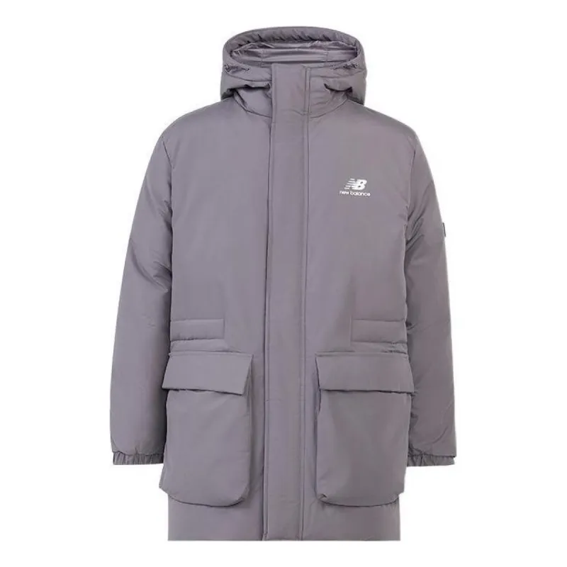 New Balance Windproof Long Down Jacket 'Grey' AMJ23341-ZNC sold by KicksCrew