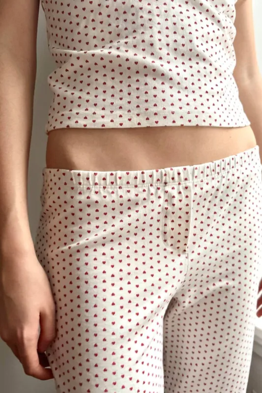 Keira Red Heart Sweatpants sold by Brandy Melville