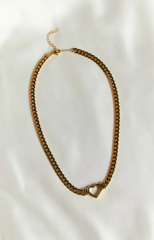 Everly Gold Plated Stainless Steel Heart Necklace sold by Beginning Boutique