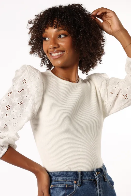 Halle Top - White sold by Petal & Pup