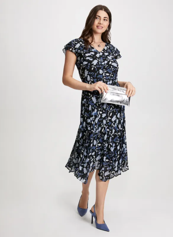 Floral Flutter Sleeve Dress sold by Laura