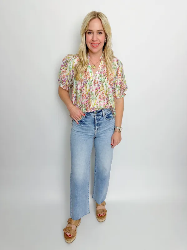 Meadow Puff Sleeve Blouse sold by Mimosa