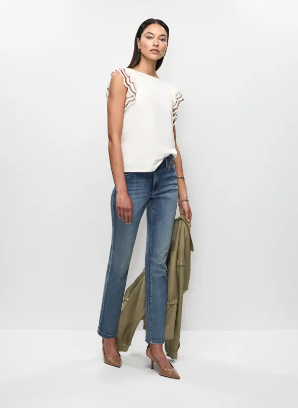 Short Zip Front Jacket & Straight Leg Jeans sold by Melanie Lyne