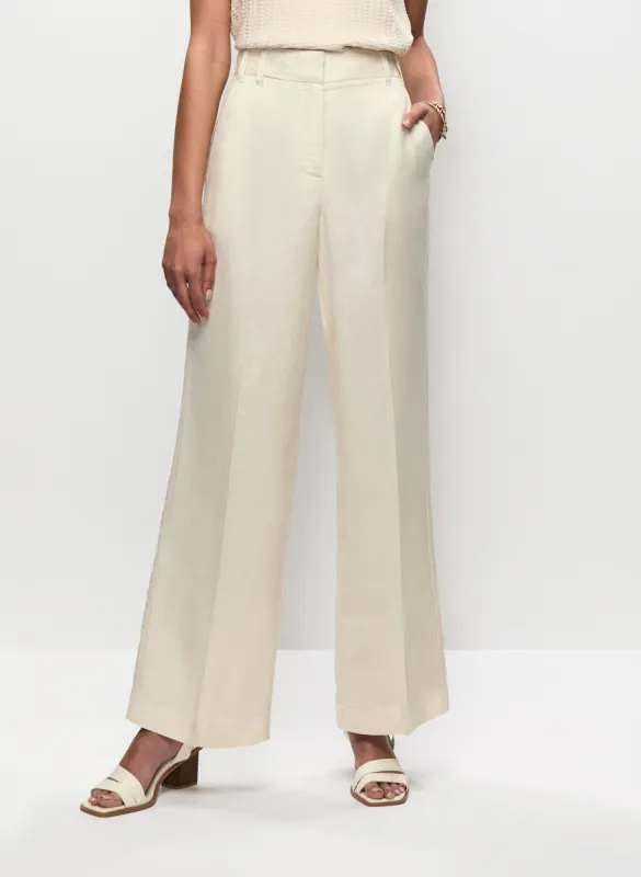 Linen-Blend Wide Leg Pants sold by Melanie Lyne