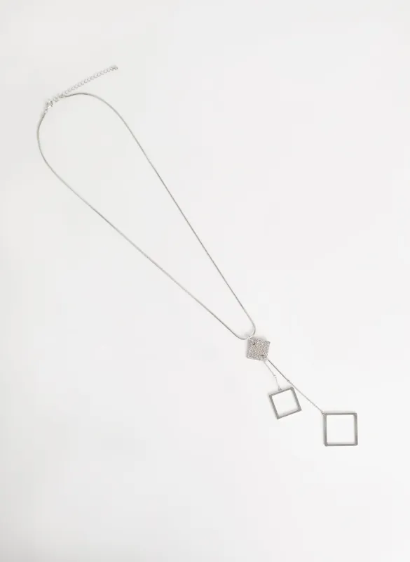 Crystal Square Pendant Necklace sold by Melanie Lyne